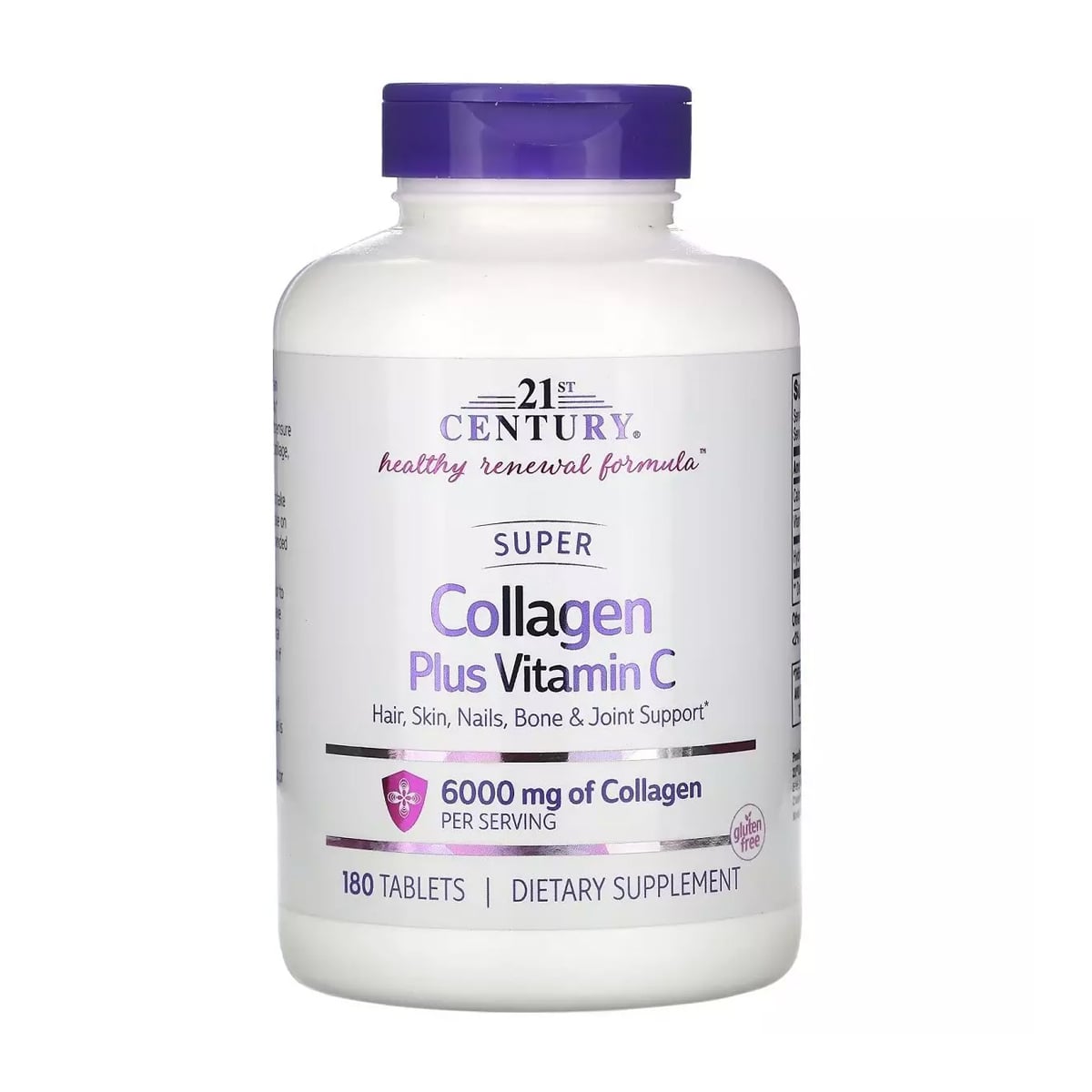 Колаген з вітаміном-C 21st Century Super Collagen Plus Vitamin C, 180 таблеток